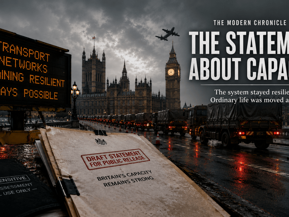 The Modern Chronicle: The Statement About&nbsp;Capacity